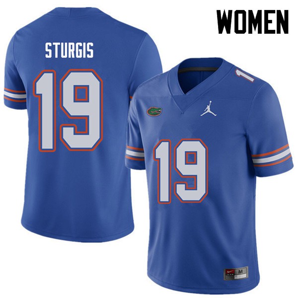 Jordan Brand Women #19 Caleb Sturgis Florida Gators College Football Jerseys Royal